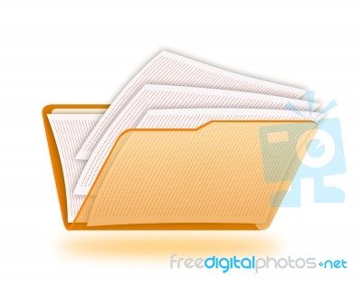 Folder With Documents Stock Image