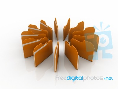 Folder With Papers Stock Image