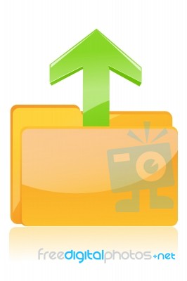 Folder With Up Arrow Stock Image