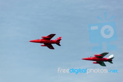 Folland Gnats At Shoreham Airshow Stock Photo