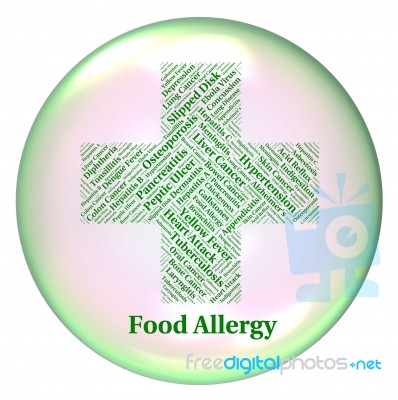 Food Allergy Indicates Hay Fever And Ailments Stock Image