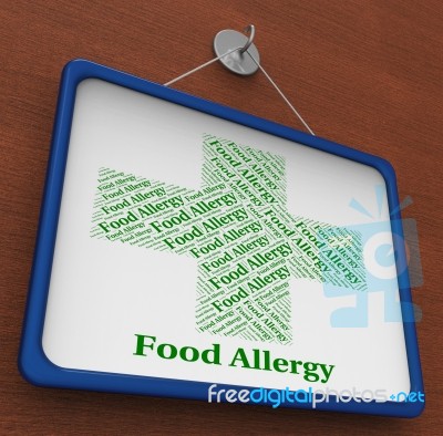 Food Allergy Means Ill Health And Afflictions Stock Image