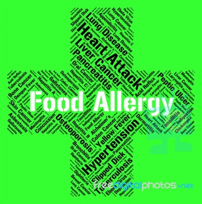 Food Allergy Represents Hay Fever And Ailment Stock Image