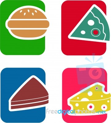 Food Icons Stock Image