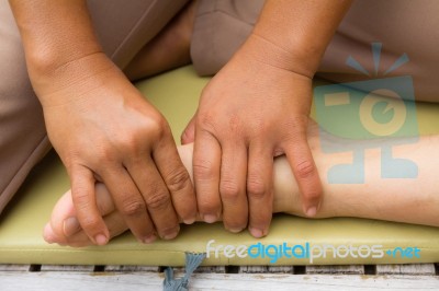 Foot Massage Stock Photo