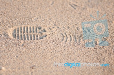 Foot Print Stock Photo