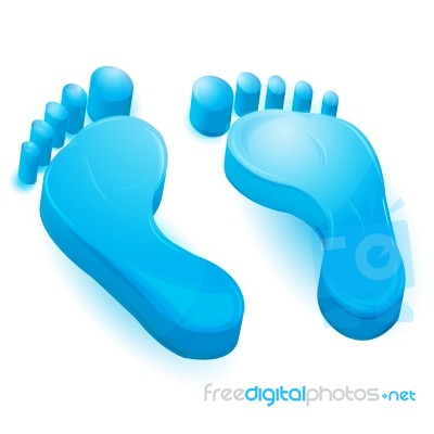 Foot Prints Stock Image