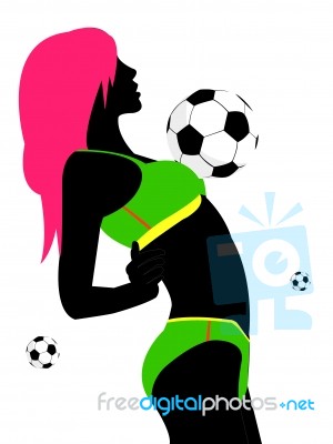 Football Girl Stock Image