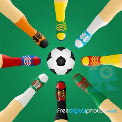 Footballer Legs Stock Image