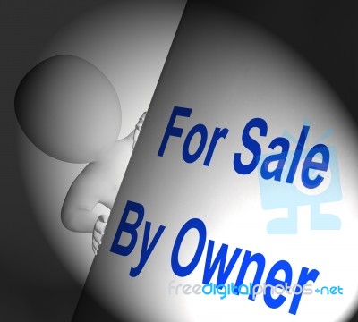 For Sale By Owner Sign Displays Listing And Selling Stock Image