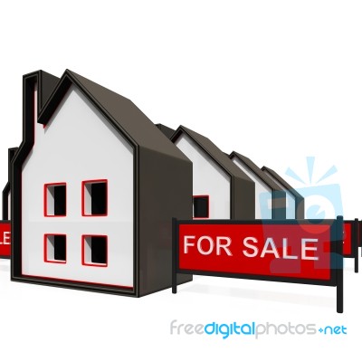 For Sale Sign On House Stock Image For Sale Sign On House Stock Image