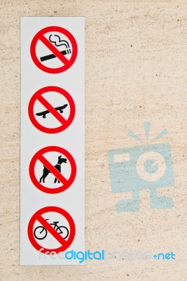 Forbidden Signs Stock Photo