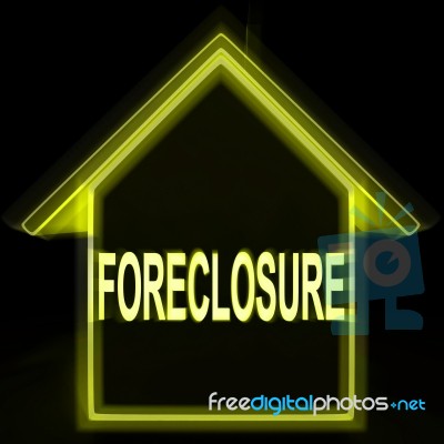 Foreclosure House Home Repossession To Recover Debt Stock Image