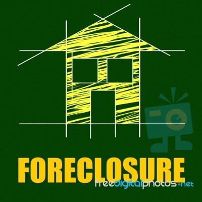 Foreclosure House Indicates Repayments Stopped And Apartment Stock Image