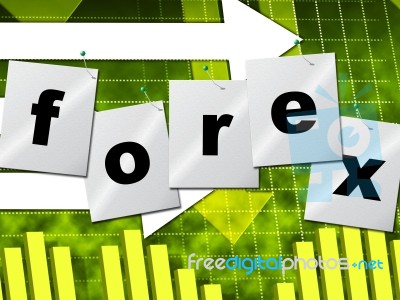 Forex Graph Indicates Exchange Rate And Currency Stock Image
