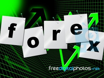 Forex Graph Means Foreign Exchange And Currency Stock Image