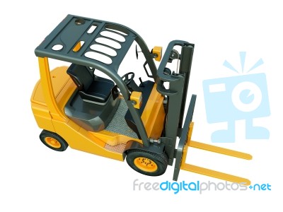 Forklift Truck Isolated Stock Image