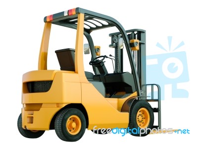 Forklift Truck Isolated Stock Image