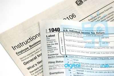 Form 1040 Stock Photo