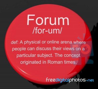 Forum Definition Button Stock Image