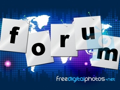 Forum Forums Means Social Media And Communication Stock Image