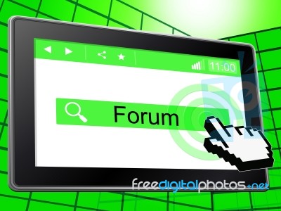 Forum Online Shows World Wide Web And Chat Stock Image