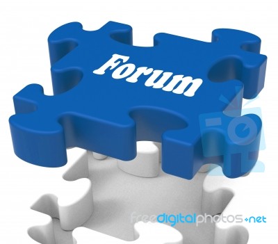 Forum Puzzle Shows Conversations Community Discussion And Advice… Stock Image