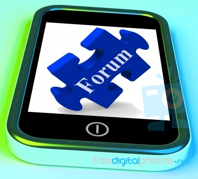 Forum Smartphone Shows Website Networking And Discussion Stock Image