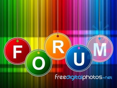 Forums Forum Means Social Media And Site Stock Image