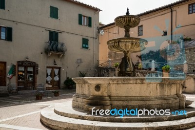 Fountain In The Square At Castiglione D