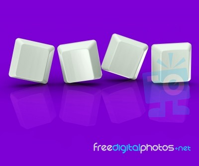Four Blank Tiles Shows Background Space For 4 Letter Words Stock Image