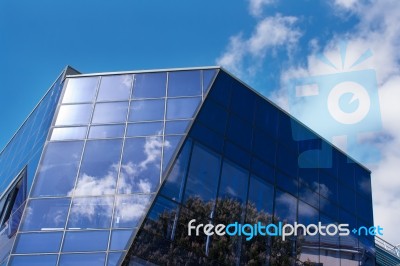 Fragment Of The Upper Floor Of The Business Center Stock Photo