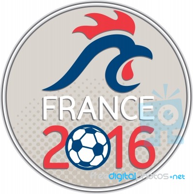 France 2016 Football  Europe Championships Circle Stock Image