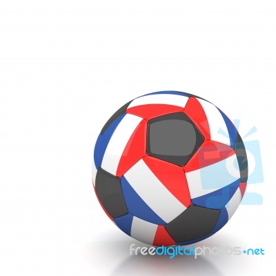 France Soccer Ball Isolated White Background Stock Image