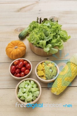 Freah Vegetable Salad Stock Photo