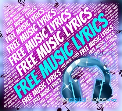Free Music Lyrics Indicates With Our Compliments And Complimenta… Stock Image