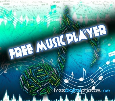 Free Music Player Indicates For Nothing And Complimentary Stock Image