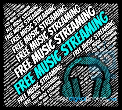Free Music Streaming Represents For Nothing And Acoustic Stock Image