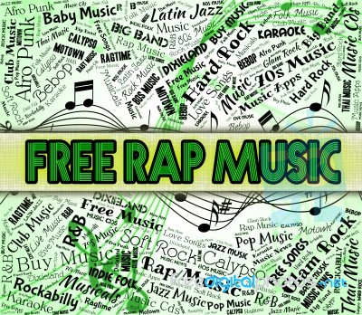 Free Rap Music Indicates No Charge And Complimentary Stock Image
