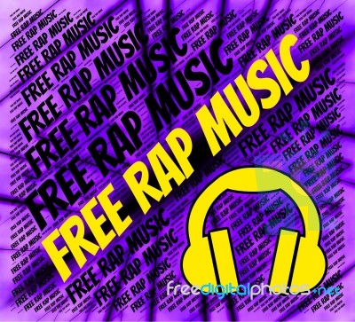 Free Rap Music Means No Cost And Complimentary Stock Image