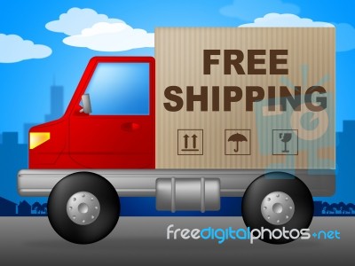Free Shipping Shows With Our Compliments And Deliver Stock Image
