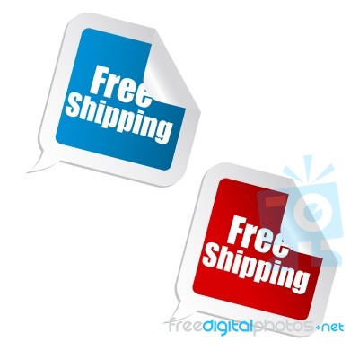 Free Shipping Sticker Stock Image