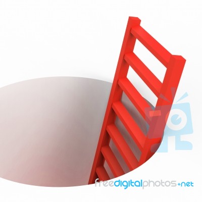 Freedom Ladder Indicates Break Out And Climbing Stock Image