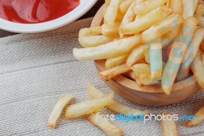French Fries In A Bowl Stock Photo