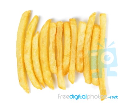French Fries Isolated On The White Background Stock Photo