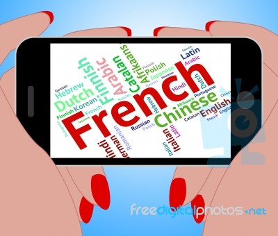 French Language Indicates Lingo Translate And Dialect Stock Image