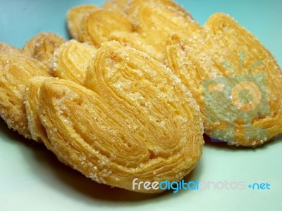 French Palmier Cookies Stock Photo