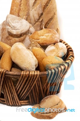 Fresh Assortment Of Baked Bread Varieties Stock Photo