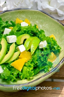 Fresh Avocado Salad Stock Photo