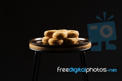 Fresh Baked Cinnamon Donuts Stock Photo